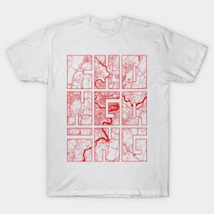 Chongqing, China City Map Typography - Oriental T-Shirt